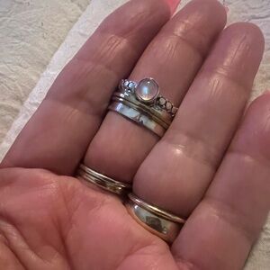 Elegant Gold Filled and .925 Silver Spinner
Ring with Moonstone